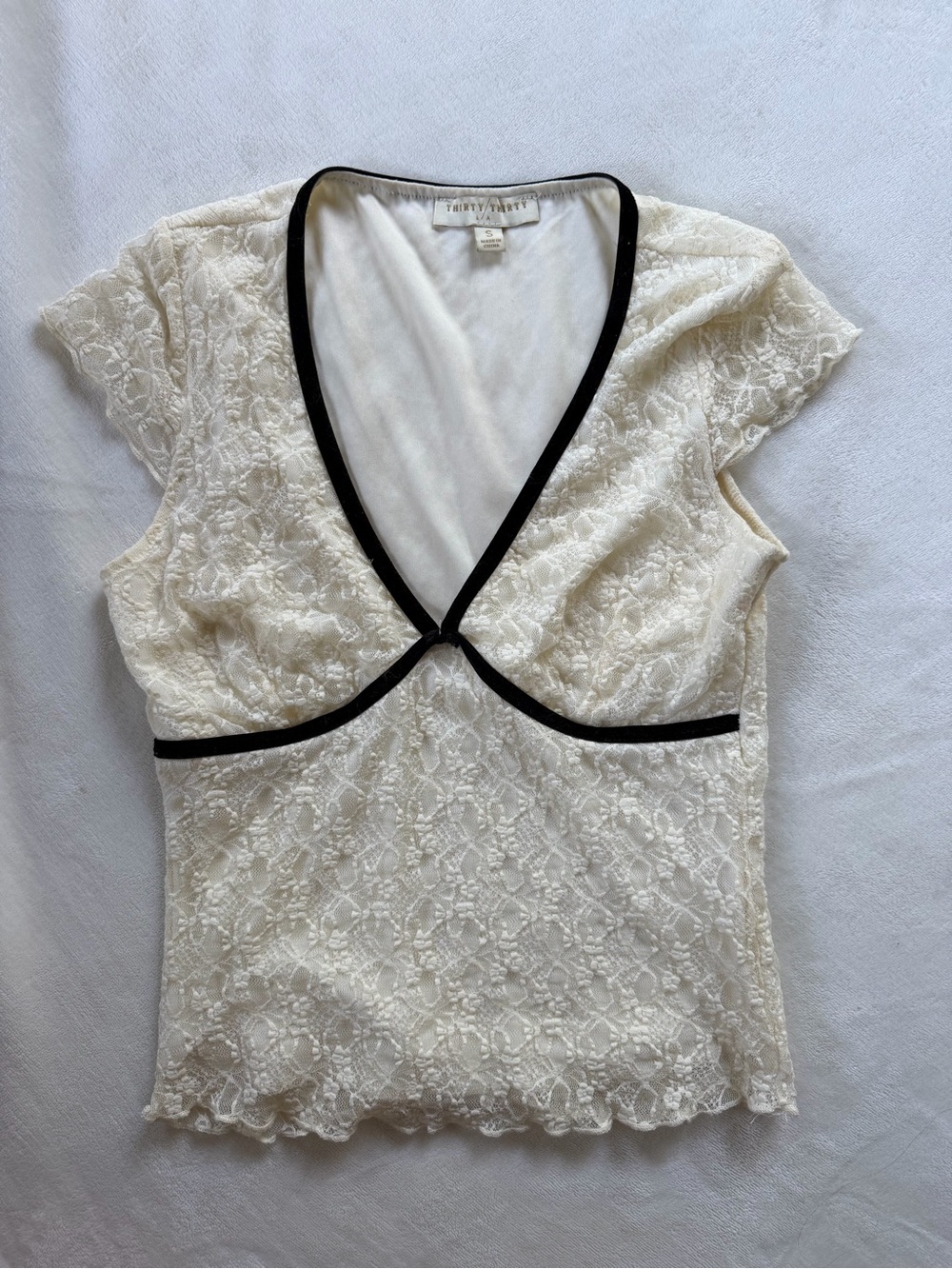 Off white lace top